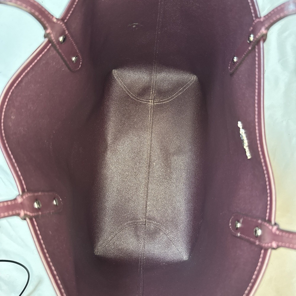 Coach F37878 Deer Spot Reversible City Tote Bag W/Pouch Brown/Raspberry - Picture 10 of 12